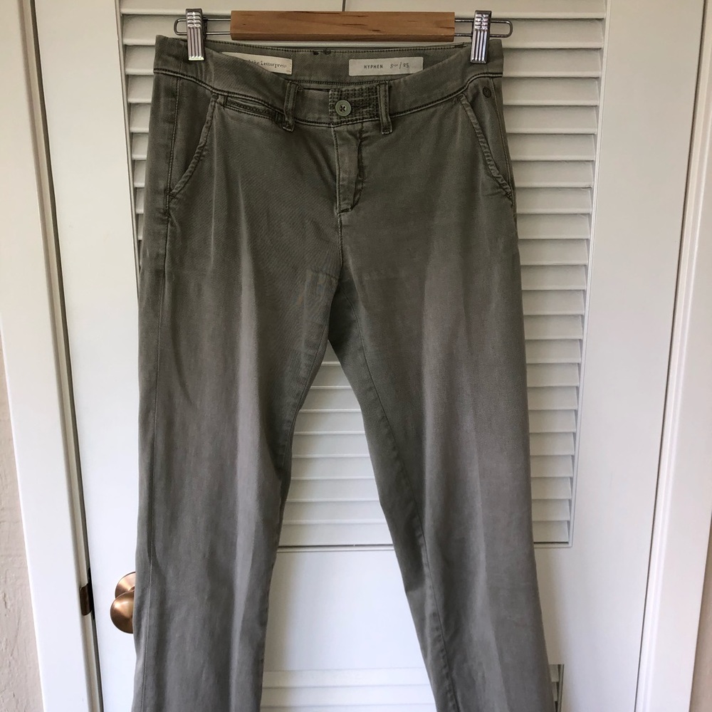 Anthropology olive green khaki pants